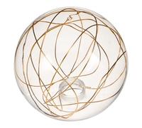 Healifty Lampada sfera in vetro trasparente con fissaggio paralume in alluminio intrecciato color oro da copertura sferica per lampade soffitto e sospensione sostituzione paralume lampada