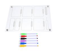 Healifty Lavagna Magnetica Settimanale Acrilico Trasparente con Calendario Cancellabile per Frigo e Ufficio Planner Organizzativo Portatile con Supporto Magnetico per Casa e Scuola