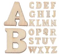 Healifty Lettere in Legno Piccole fette di Legno con Foro Decorazioni Legno Giochi Legno Bambini 15mm 200 Pezzi