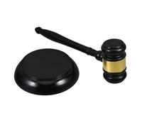 Healifty Martelletto da Giudice in Legno Massello con Finitura Liscia Martello Asta Portatile per Giudici Avvocati e Riunioni di Tribunale Suono Chiaro e Forte