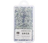 Healifty Materiali Fai da Te per Modelli di Layout Ciuffetti d'Erba e Grappoli di Fiori in Miniatura Decorazioni per Micro-Paesaggi e Plastici Ferroviari Set Artigianale Bianco per