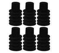 Healifty Mini Cappelli a Cilindro in Miniatura per Lavori Artigianali, Set da 40 Pezzi in Velluto Nero, Accessori per Decorazioni Natalizie, Feste di Compleanno e Pupazzi di Neve