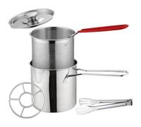 Healifty Mini Friggitrice in Acciaio Inossidabile con Piattaforma Pentola per Friggere Profonda per Snack e Fritture Leggera e Facile da Usare per Cucine Domestiche e Feste