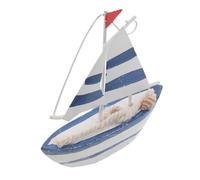 Healifty Mini Vela in Legno Decorazione Marina da Tavolo per Casa al Mare Soprammobile Barca Vela per Mensola e Festa Tema Oceano