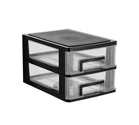 Healifty Mobiletto Portaoggetti Trasparente a Armadio a Cassetti in Plastica Leggera Organizer Multifunzionale Per Ufficio e Studio Nero e Trasparente