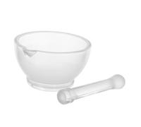 Healifty Mortaio e Pestello in Vetro per Farmacia e Laboratorio Scientifico Mixer Spezie e Utensile Manuale Ergonomico per Cucina e Medicina Facile da Pulire