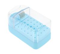 Healifty Organizer per Punte Fresa Unghie con Custodia Trasparente per Manicure e Pedicure Porta Accessori per Trapano Unghie Scatola di Conservazione Antipolvere per Uso Professionale e