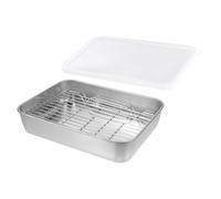 Healifty Padella in Acciaio per Barbecue Vassoio da Ristorante per Servire Cibo Teglia per Arrosti e Conservazione Frutta Forniture da Cucina