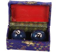 Healifty Palle Baoding Smaltate Per e Esercizi Terapeutici Set 2 Palline Per Salute 37mm Blu Per Alleviare Stress e Migliorare La Circolazione Sanguigna Nelle Mani