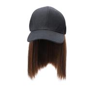 Healifty Parrucca Cappello Donna Corto Dritto One-piece in Fibra Alta Temperatura Elegante e Pratica per Uso Quotidiano e Regalo