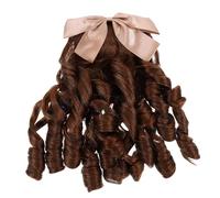 Healifty Parrucca Coda di Cavallo Riccia Lunga Retrò per Donna Accessorio Capelli Naturale e Morbido Parrucche Codino con Boccoli per Cosplay Feste e Performance