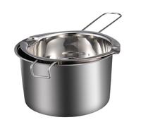 Healifty Pentola a Bagnomaria in Acciaio Inossidabile 201 da 400ml per Fusione Cera, Cioccolato e Burro, Set Doppio Scaldavivande, per Cucina Domestica e Pasticceria