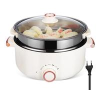 Healifty Pentola Elettrica Multi Portatile Rivestimento Antiaderente per Ramen e Hot Pot Riscaldamento Rapido per Dormitori Uffici