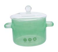 Healifty Pentola Trasparente Vetro Manici per Porridge per Resistente Al Calore Versatile Sul Piano