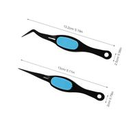 Healifty Pinzette per Nail Art in Acciaio Inox 4 Pezzi Pinzette Curve e Dritte ad Azione Inversa Set Professionale per Manicure Extension Ciglia e Cura Sopracciglia Impugnatura