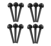 Healifty Piroli Di Accordatura in Ebano Neri 12 Pezzi Per Oud, Accessori Professionali Per Strumenti a Corda, Resistenti e Pratici Per Sostituzione Piroli Danneggiati, Uso Strumentale Musicale