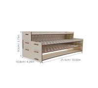 Healifty Portapennelli in Legno 75 Fori Organizer Portapenne e Supporto per Pennelli per Artisti e Trucco Porta Pennelli da Scrivania Compatto per Studi Creativi e Lavori Manuali