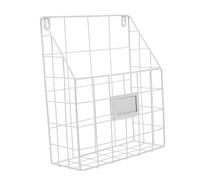 Healifty Portariviste da Metallo Organizer Moderno per Libri e Riviste Design Sospeso Facile Installazione con Strumenti per Bagno Bianco con Chiodi Traccia