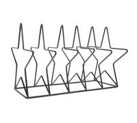 Healifty Portariviste in Ferro Stella Punte Supporto per Dischi Vinile e Libri da Scrivania Organizer Ufficio per CD Riviste e Documenti Nero Elegante Salvaspazio per Casa e Studio