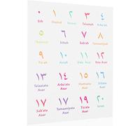 Healifty Poster Dell'Alfabeto Arabo Tabella Educativa Da Parete Per Bambini Espositore Per Lettere Arabe Per L'Apprendimento Precoce Decorazione Per Sala Giochi 16&Quot; X 12&Quot;