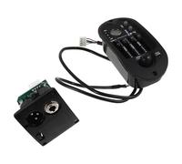 Healifty Preamplificatore per Chitarra Acustica con 4 Bande Eq, Tuner Integrato e Display Lcd, Pickup Elettrico in Plastica e Metallo per Esibizioni in Coffee House