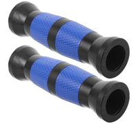 Healifty Protezione per Impugnature Manubri Antiscivolo in PVC Blu e Nero, Set 2 Pezzi Meccanismo di Bloccaggio Sicuro, Coperture Riutilizzabili per Attrezzatura Fitness e Sollevamento