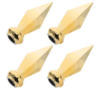 Healifty Puntali per Asta Bandiera in Lega di Alluminio Dorati, Set da 4 Pezzi, Teste per Asta Portabandiera Resistenti alle Intemperie, Accessori per Decorazioni Esterni e Uso su Pennoni