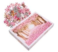 Healifty Puzzle Dipinto a Olio da 1000 Pezzi, Puzzle per Adulti di Fiori di Ciliegio Rosa, Gioco di Assemblaggio per Relax e Divertimento in Famiglia