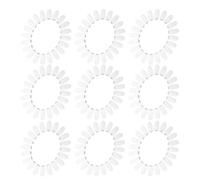 Healifty Ruota dei Colori dello Smalto per Unghie 20 Pezzi, Campioni Ovali Trasparenti in Plastica Punte, Espositore Professionale per Manicure in Centri Estetici e Uso Domestico