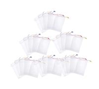 Healifty Sacchetti a Rete Per Schiuma Di Sapone Esfoliante, Borsa Per Shampoo Solido Cordino, Sacchetti Per Saponette Portatili 50 Pezzi Per Bagno e Viso