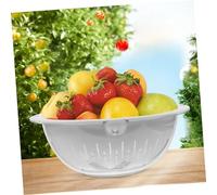 Healifty Scolafrutta e Verdure Capiente e Resistente Per Lavaggio e Sgocciolatura in Cucina per Frutta e Alimenti Bianco