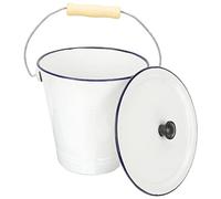 Healifty Secchiello Smaltato con Contenitore Liquido Versatile per Latte Bevande e Organizzazione Casa Design Antiruggine e Leggero Adatto per Uso e Industriale