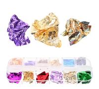 Healifty Set 12 Colori Scaglie di Alluminio per Resina Epossidica Stucco Artigianale in Carta Stagnola con Effetto Metallico Materiale Riempitivo Decorativo per Lavori Artigianali e