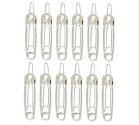 Healifty Set 12 Pezzi Fermagli per Chioma a Scatto in Lega Color Argento Mollette Leggere a Forma di Spilla da Balia per e Donne Accessori Decorativi per Chioma Lunghi e Corti in Uso