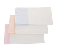 Healifty Set 3 Inserti Planner A6 Ricariche Carta 120g/m² a 5 Fori per Agenda Mensile Settimanale Giornaliera Layout a Linee Orizzontali, Carta Spessa e Portatile per Organizzazione