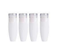 Healifty Set 4 Bottiglie per Cosmetici da Viaggio in Silicone 60 Ml Bianco Bottiglie Vuote Portatili per Shampoo Lozione e Balsamo Bocca Larga Contenitori Salvaspazio per Prodotti