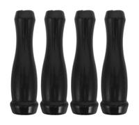 Healifty Set 4 Maniglie per Porta Stufa a Legna e Pellet in Plastica Nera, Accessori Ricambio Antiscottatura per Caldaia, Manopole Resistenti per Parascintille e Schermi Antincendio