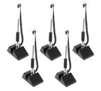 Healifty Set 5 Penne Gel da Banco Nere 05 MM Inchiostro Fluido per Ufficio Banche e Reception Penne da Scrivania Portapenne Rotondo per Uso Pubblico