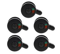 Healifty Set 5 Pezzi Serratura Porta Bagno Pubblico in Plastica Indicatore Privacy Occupato/Blocco per Porta Divisoria Facile Installazione Adatta a Centri Commerciali e Uffici