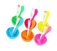 Healifty Set 6 Ciotole per Maschere Fai da Te con 18 Cucchiai Dosatori e 12 Strumenti per Mescolare, Accessori Skincare Multifunzionali per Cura del Viso e Bellezza a Casa Colore Casuale