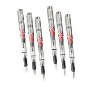 Healifty Set 6 Pezzi Penne Stilografiche Trasparenti per Calligrafia Becco d'Anatra Penne da Scrittura Scorrevole Leggere e Compatte per Scuola Ufficio e Uso Quotidiano