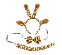 Healifty Set Costume Giraffa Cerchietto Orecchie e Coda, Accessori Festa per Compleanni e Cosplay, Fascia per Chioma Resistente e Decorativa per Giochi di Ruolo