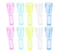 Healifty Set da 10 Anelli Guida per Filati in Plastica Multicolore Supporti per Dita per Lavorare a Maglia e Uncinetto Accessori Antiscivolo Portatili per Protezione e Tensione Costante