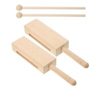 Healifty Set da 2 Strumenti a Percussione a Mano in Legno con Impugnatura, Blocchi Ritmici per Adulti e Principianti, Strumenti Musicali a Percussione per Creazione Effetti Sonori