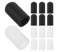 Healifty Set da 20 Punte per Bacchette da Allenamento in Silicone Nero e Bianco, Smorzatori Silenziosi per Tamburi Protezione Antiscivolo, Accessori per Percussioni Adatti a Esercizi
