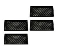 Healifty Set da 4 Vassoi Trasparenti per Germinazione Piante in Plastica Biodegradabile, Vassoi per Vivaio Idroponico profondità per Radici, per Coltivazione Domestica e Giardinaggio