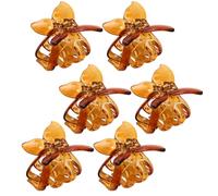 Healifty Set da 6 Fermagli per Chioma da Donna Trasparenti Color Caramello Mollette a Farfalla con Presa Forte Leggeri e Pratici per Uso Quotidiano e Acconciature Eleganti