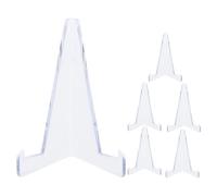 Healifty Set da 6 Mini Cavalletti per Esposizione di Carte Sportive in Plastica Trasparente, Compatto e Portatile, per Uso Domestico e Eventi