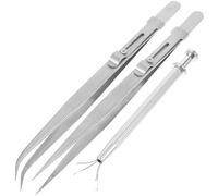 Healifty Set di Pinzette in Acciaio Inox per Gioielli, Pinzetta Multiuso di Precisione Leggera e Compatta, Strumento per Lavorazione Artigianale e Creazione di Gioielli