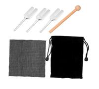Healifty Set Diapason Terapia 5 Pezzi in Lega Di Alluminio Con Martello e Borsa, Forcelle Per Accordo Chitarra, Strumento Per Meditazione, Armonia Energetica e Yoga